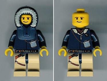 LEGO Minifigure -- Han Solo, Tan Legs, Parka Hood (Falcon redesign Promotional, Yellow Head)-Star Wars / Star Wars Episode 4/5/6 -- SW0112 -- Creative Brick Builders